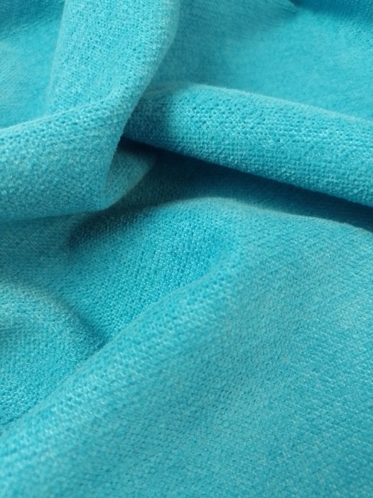 Coupe somptueuse chenille teinte bleu clair légèrement veloutée - Tissu d’ameublement  - 600 cm - 140 cm