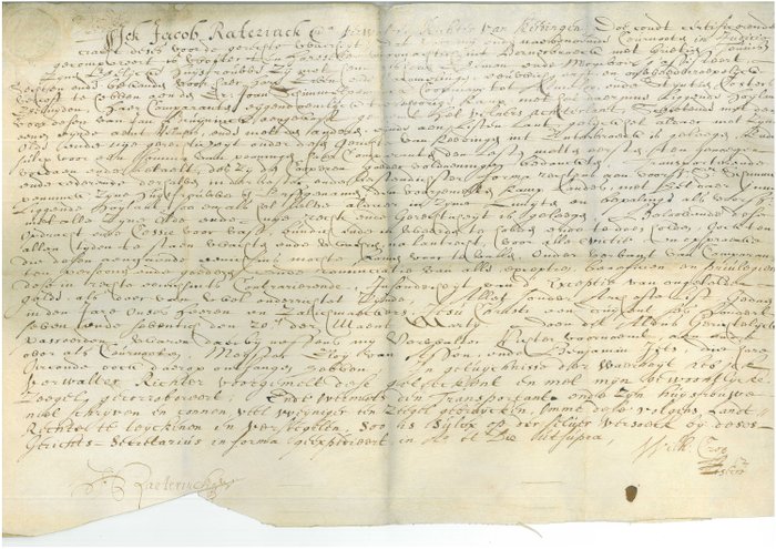 [manuscript] - Akte uit Bornerbroek 1677 - 1677