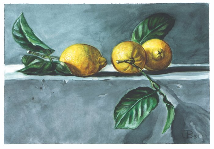 Jordi Bartoll (1962) - Still life with three lemons