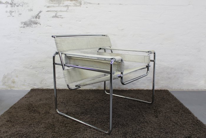 Knoll - Marcel Breuer - 扶手椅子 (1) - 瓦西里椅 - 皮革, 钢