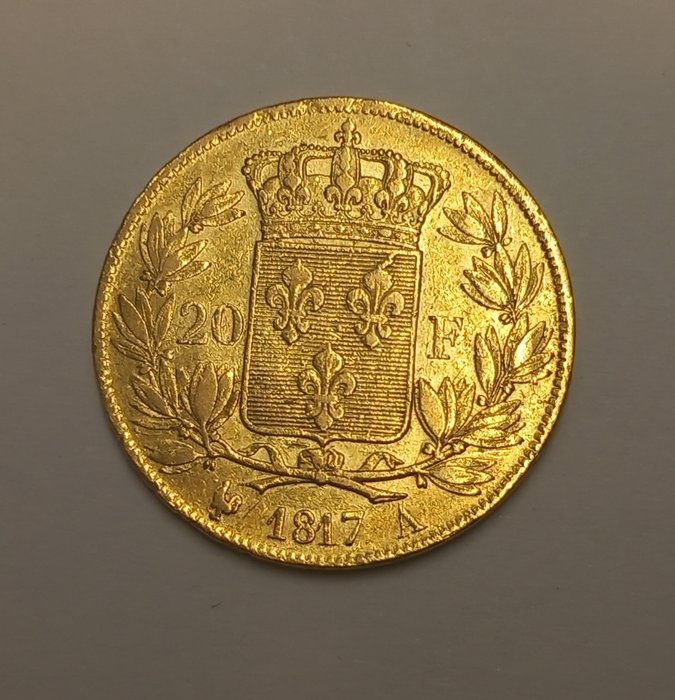 França. Luís XVIII (1814-1824). 20 Francs 1817 A