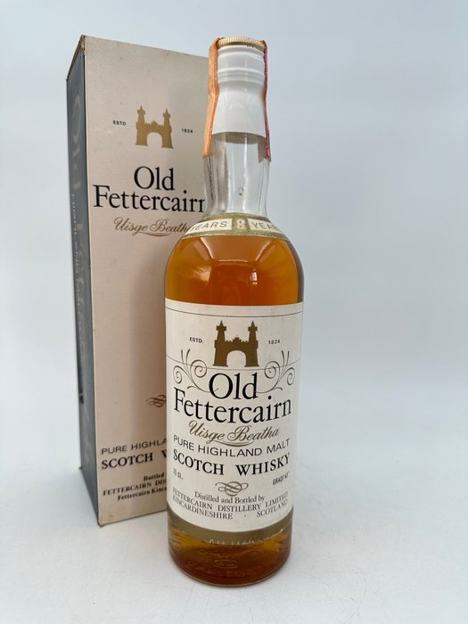 Old Fettercairn 8 years old - Original bottling  - b. final da década de 1970 início da década de 1980 - 75cl