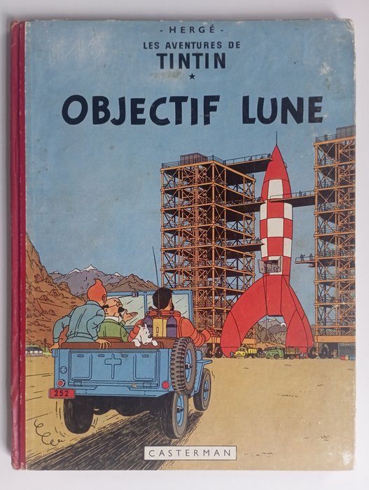 Tintin T16 - Objectif Lune (B8) - C - Première édition belge - (1953) - 1 Album