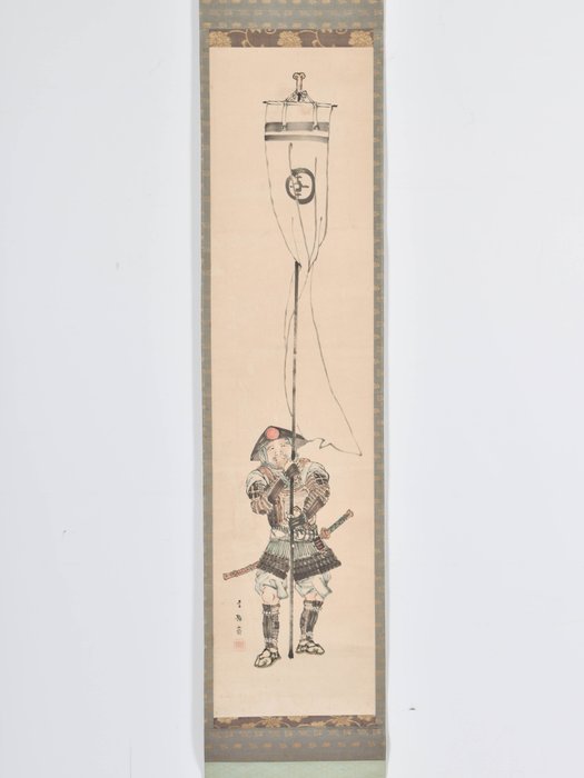 Samurai flag bearer - Kono Bairei (1844-1895) - Japon - Période Meiji (1868–1912)