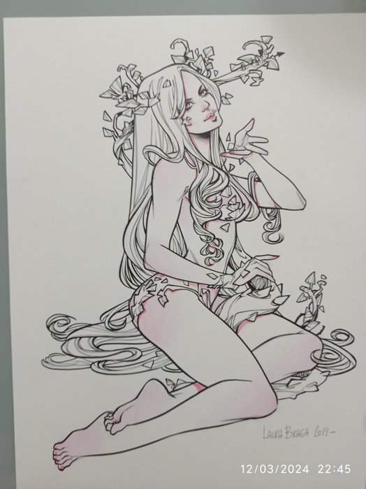 Laura Braga - Original drawing - Poison Ivy