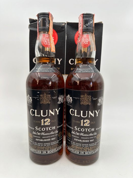 Cluny 12 years old - Macpherson's  - b. década de 1970 - 75cl - 2 bottles