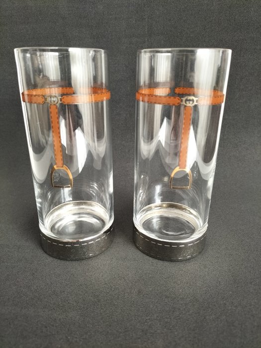 Gucci-Vasos de whisky - Drinking set (2) - Glass, Metal