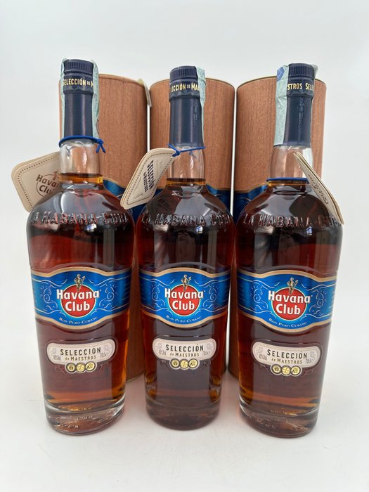 Havana Club - Selección de Maestros Rum - 70cl - 3 bottiglie