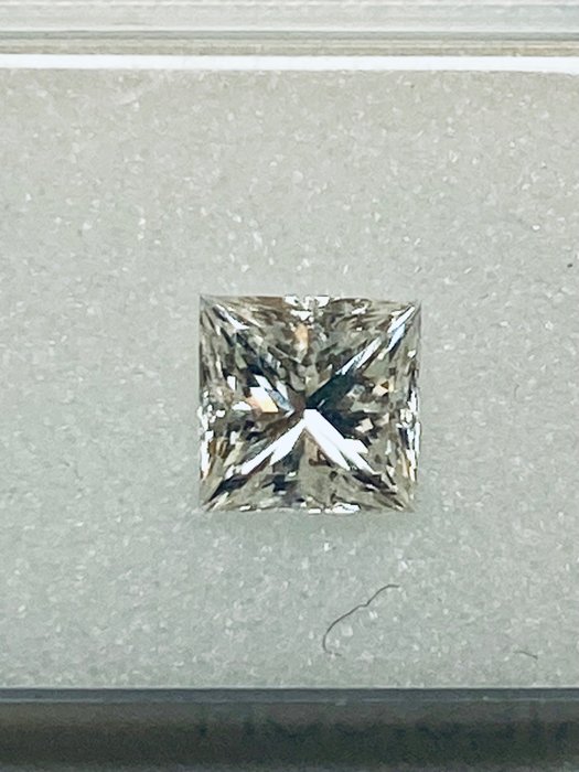 1 pcs Diamant - 0.97 ct - Prinsesse - E - SI2