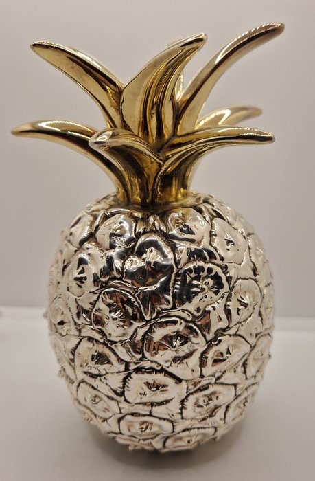 Skulptur, Ananas ni argento - 16.5 cm - .925 sølv
