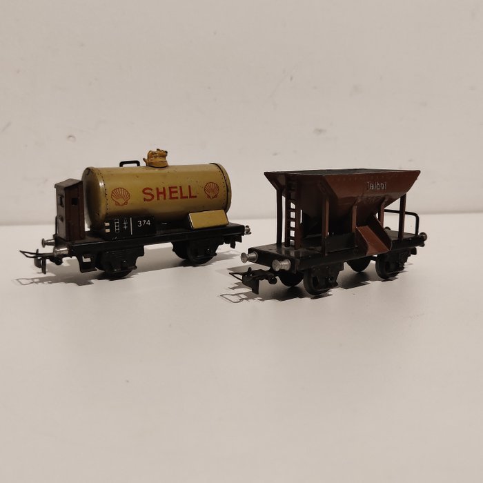 Märklin H0 - 367/374 - Vagón de tren de mercancías a escala (2) - 2 vagones de mercancías