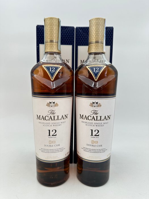 Macallan 12 years old - Double Cask - Original bottling  - 700ml - 2 bottles