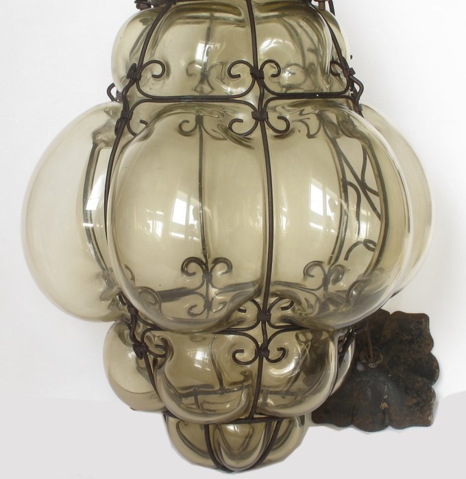Lanterne de plafond (1) - Verre, Verre (vitrail)