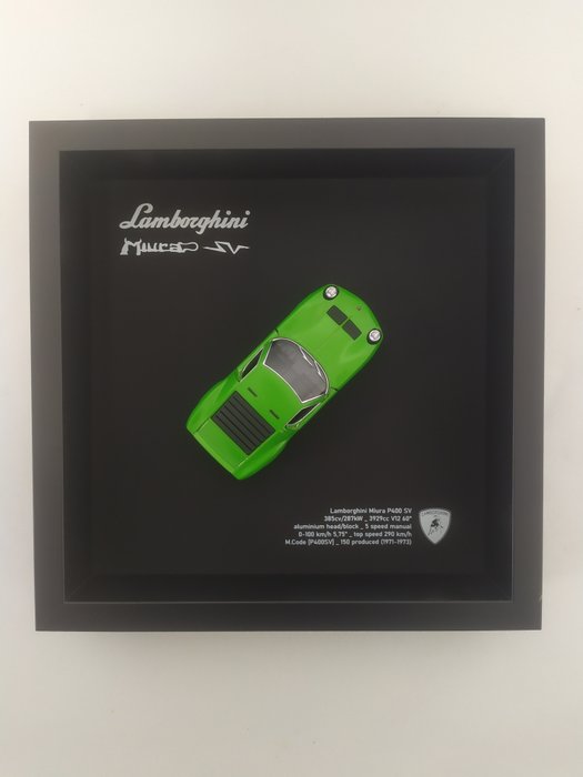 Dekorativ gjenstand - Lamborghini - Miura 400SV- Framed Shadow Box - 2024
