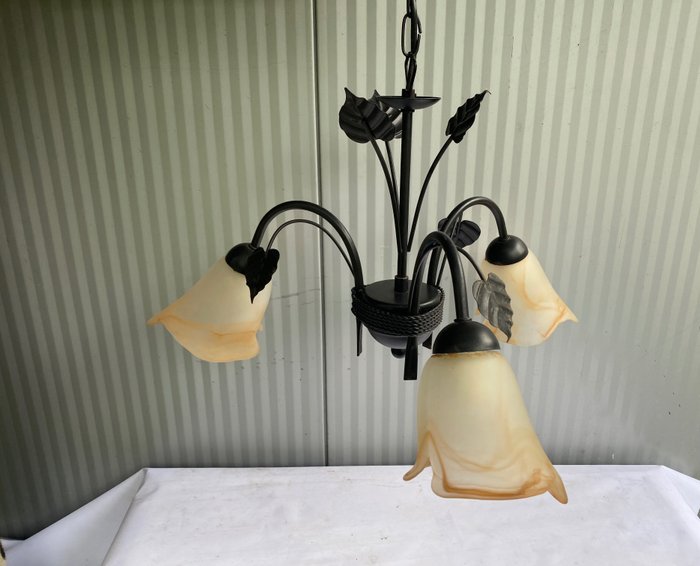Interlusa - Hanging lamp - Brass, Glass