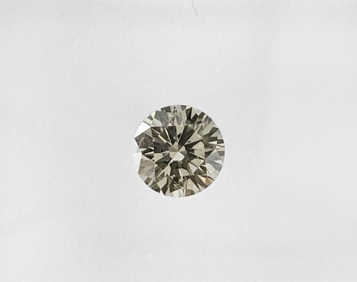 鑽石 - 0.34 ct - 圓形 - 微灰帶綠色 - SI1, No Reserve Price