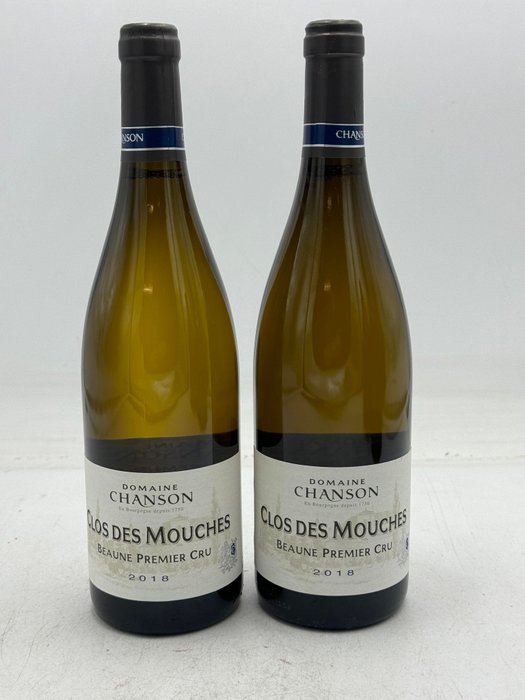 2018 Beaune 1° Cru "Clos des Mouches" (white) - Domaine Chanson - Bourgogne - 2 Flasker (0,75 L)