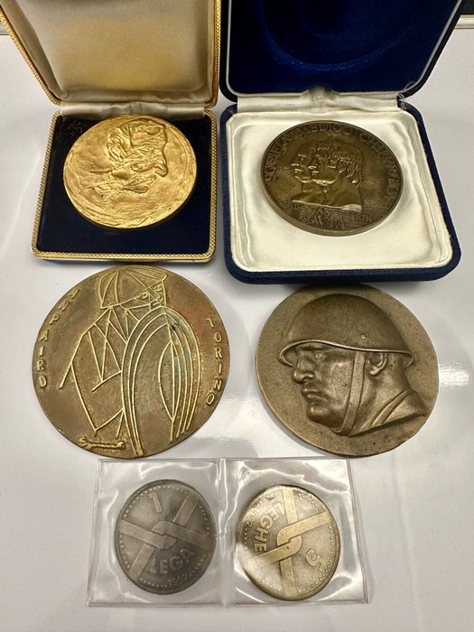 Italy - Medal - Sei medaglie italiana marcia su Roma Milano Pavia Lega nord