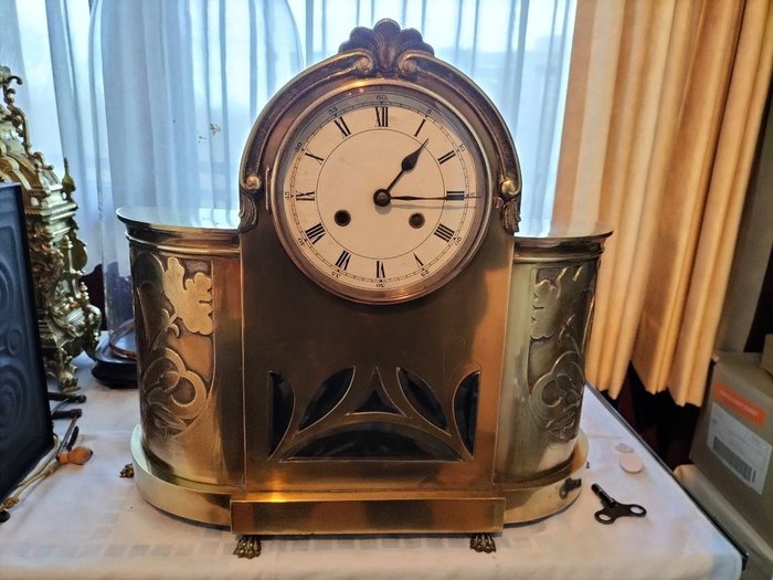 Table clock - Kienzle -  Art Nouveau Brass - 1900-1910