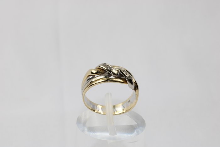 Δαχτυλίδι - 14 καράτια Κίτρινο χρυσό -  0.08 tw. Διαμάντι  (Φυσικό) 