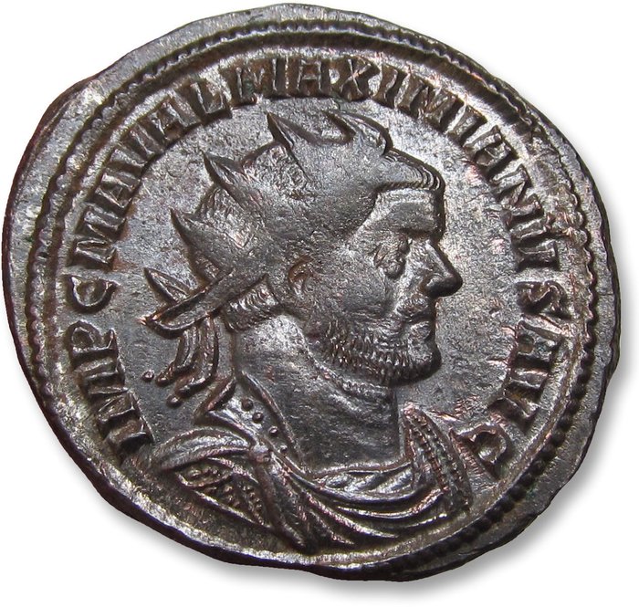 Romerska riket. Maximian (AD 286-305). Antoninianus Ticinum 285-288 A.D. - HERCVLI CONSERVAT, mintmark SXXIT -