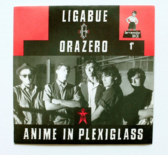 Ligabue e Orazeo - Anime In Plexiglass - Yksittäinen vinyylilevy - 1988