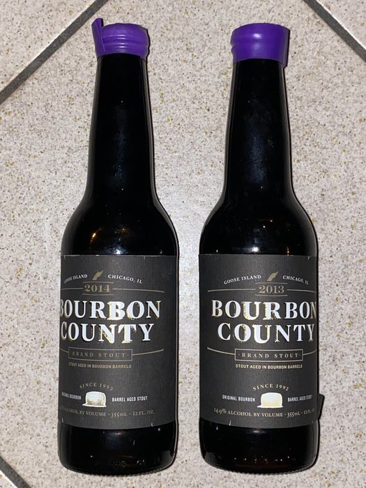 Goose Island - Bourbon County Brand Stout 2013 & Bourbon County Brand Stout 2014 - 50 cl -  2 flaskor 
