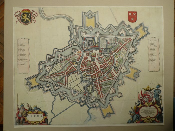 Europa, Stadsplan - Nederland/Breda; Joan Blaeu - Breda - 1621-1650