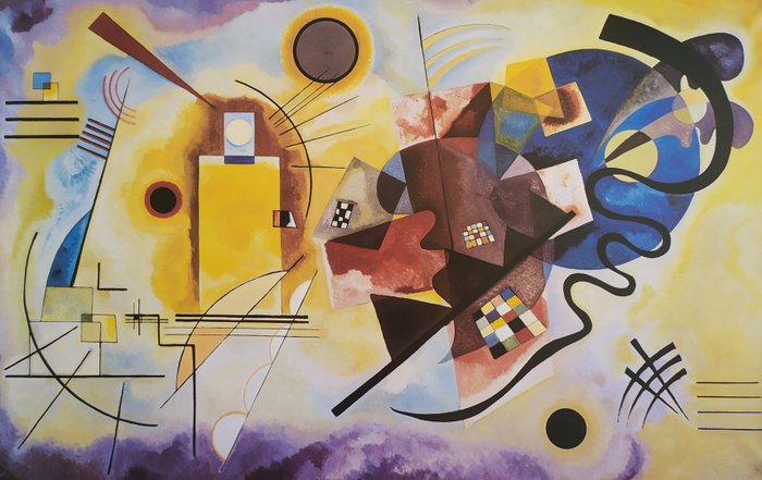 Wassily Kandinsky (1866-1944) (after) - "Jaune, Rouge, Bleu, 1925" - (60x80cm)