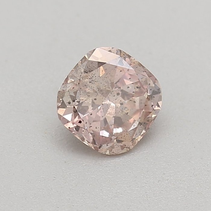 1 pcs 鑽石 - 0.30 ct - 枕形 - 艷啡粉色 - 未在證書上提及