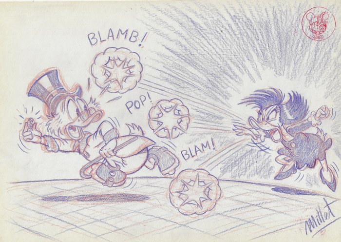 Millet - 1 Pencil drawing - Uncle Scrooge - Magica deSpell - 2024