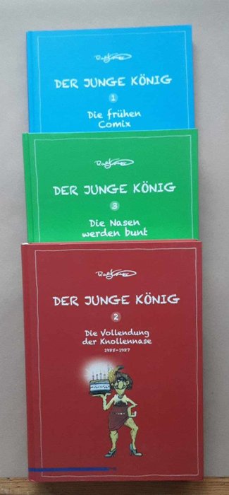 Der junge König Band 1-3 (komplette Reihe) - "1980-1984: Die frühen Comix", "1985-1987: Die Vollendung der Knollennase", "1988-1990: Die Nasen - 3 Album - 2014/2016