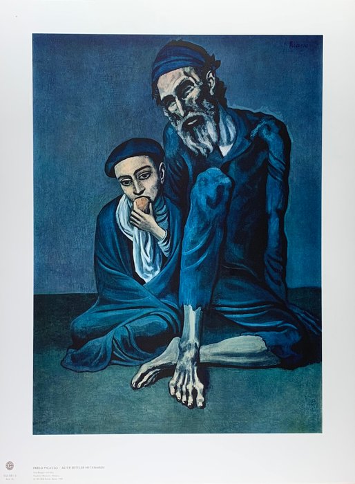 Pablo Picasso (after) - Alter Bettler mit Knaben - Old Beggar with Boy