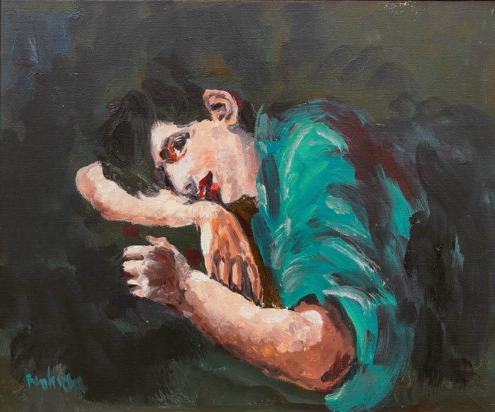 Anke Brokstra (1940-2021) - Liggende jongen, ode aan Caravaggio