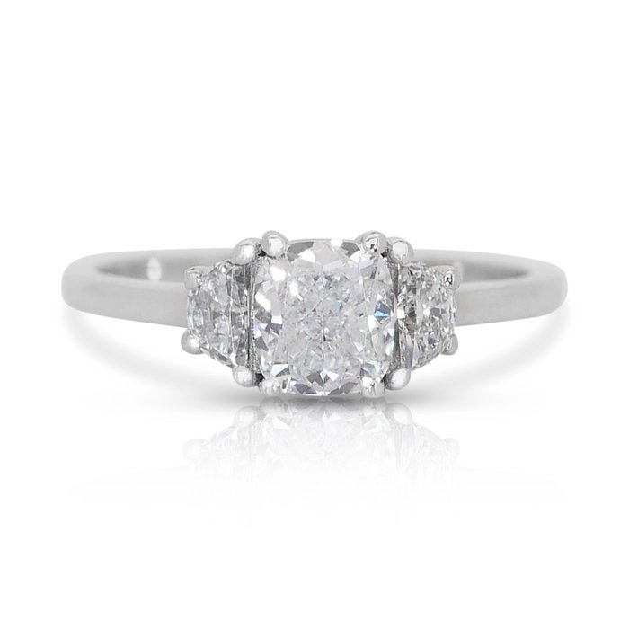 Ring Weißgold Diamant  (Natürlich) - Diamant