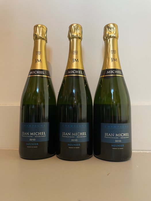 2015 Jean Michel, Blanc de Meunier - Champagne - 3 Flaschen (0,75 l)