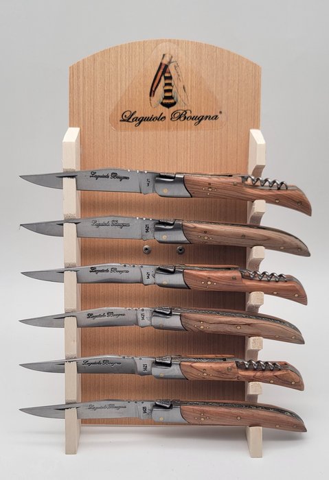 Laguiole Bougna - 餐刀套裝 (6) - 木, 鋼（不銹鋼）