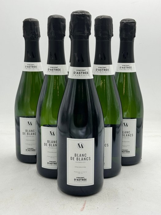 Vincent d'Astrée, Vincent d'Astrée Brut Blanc de Blancs - Champagne Brut - 6 Bottles (0.75L)