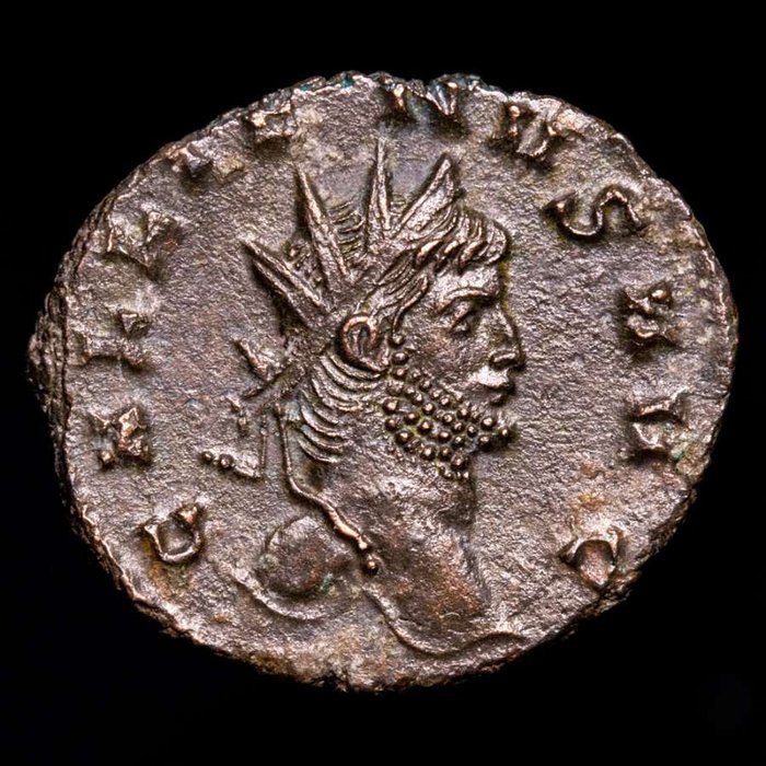 Império Romano. Galiano (253-268 d.C.). Antoninianus Rome, 267-268 AD.  IOVI CONS AVG / ς, Goat walking right, ς in exerge.