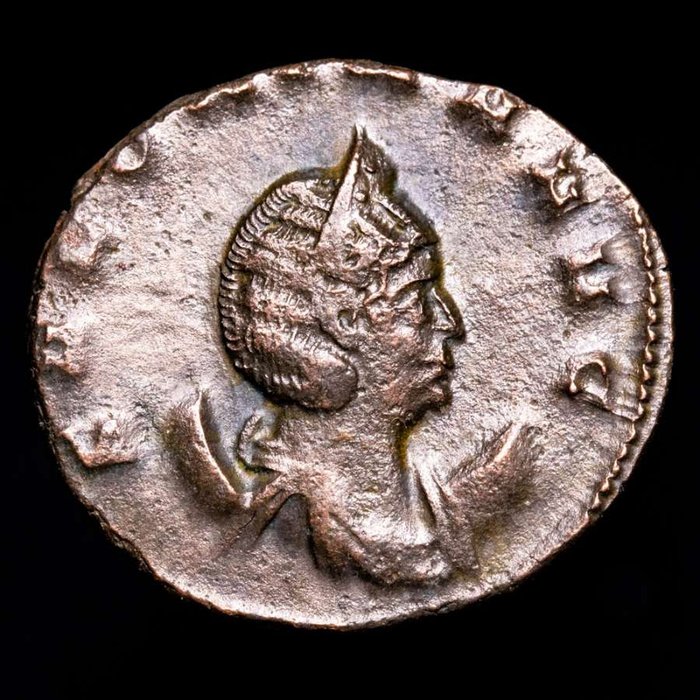 Imperio romano. Salonina (Augusta, 254-268 e. c.). Antoninianus Mediolanum mint (Milano). 266 A.D. AVG IN PACE