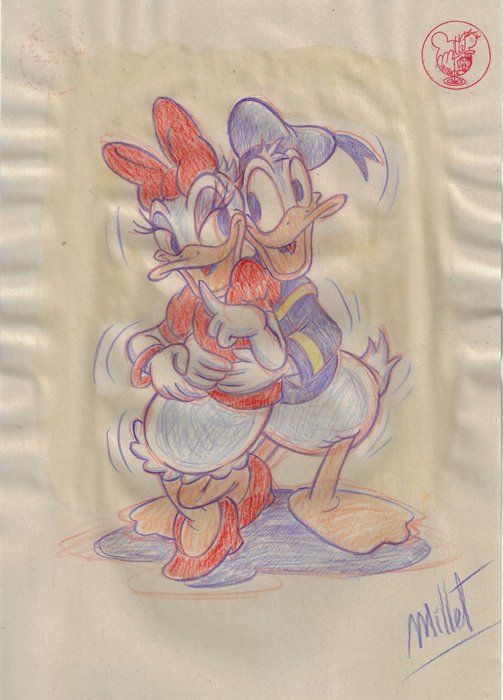 Millet - 1 Pencil drawing - Donald Duck - enamorado