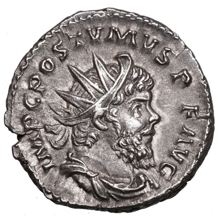 Impero romano. Postumo (260-269 d.C.). Antoninianus Trier, PIETAS zwischen Kindern
