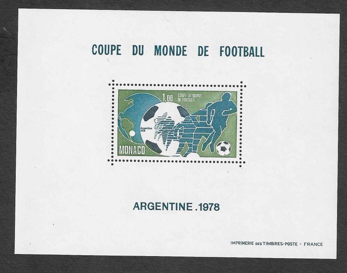 Monaco 1978 - fotball-VM - nytt** - Yvert bloc spécial n°10