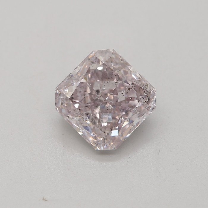 1 pcs Diamant - 1.14 ct - Radiant - Fancy braun rosa - I1