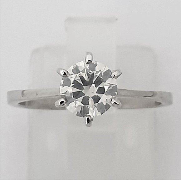 Ring Vittguld, E/SI1 Diamant  (Natural)