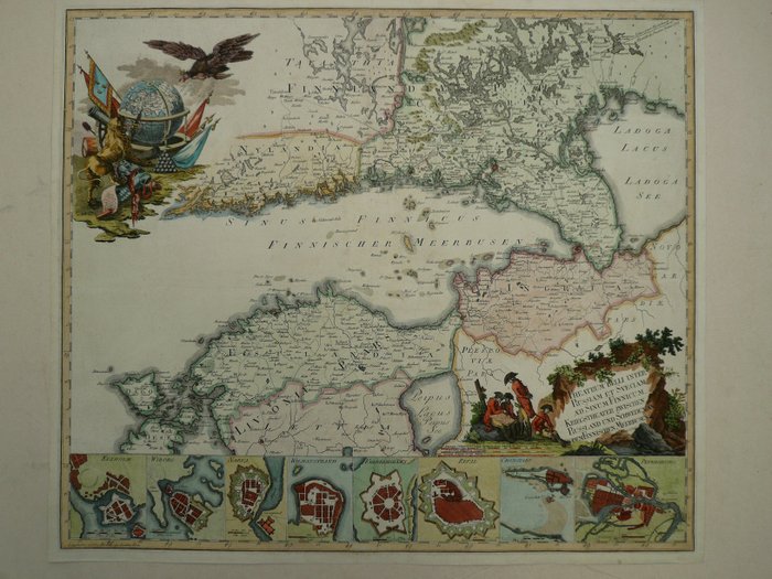 Europa, Mappa - Estonia / Lettonia / Finlandia / Tallinn / San Pietroburgo; unknown - Theatrum Belli Inter Russiam et Sveciam ad Sinum Finnicum - 1781-1800