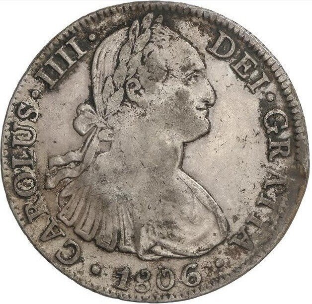 Spania. Carlos IV (1788-1808). 8 Reales 1806 Mexico TH