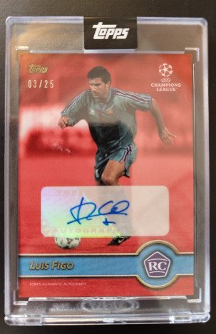 2022/23 - Topps - The Lost Rookie Cards - Luis Figo Auto /25 - 1 Card
