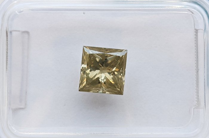 Diamant - 1.12 ct - Prințesă - maro gălbui modern - SI2, No Reserve Price
