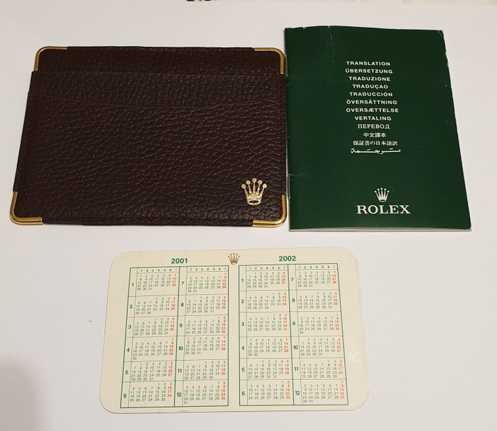 Rolex - Cardholder, Calendar 2001/2002 & Chronometer Certification
